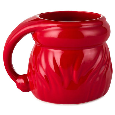 Red Sculpted Santa Mug, 8 oz.