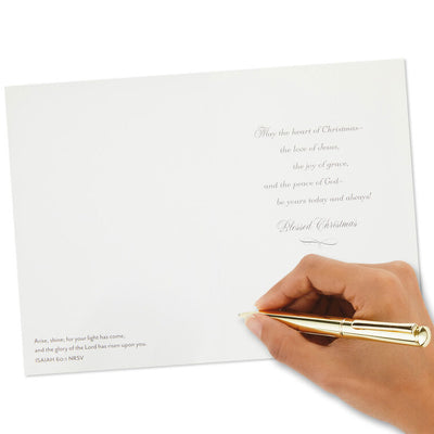 Thomas Kinkade Manger Scene Religious Boxed Christmas Cards, Pack of 12