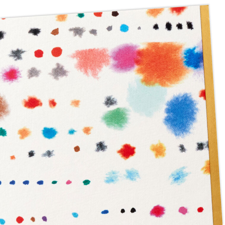 Paint Splashes Blank Notes Mini Pack, Set of 5