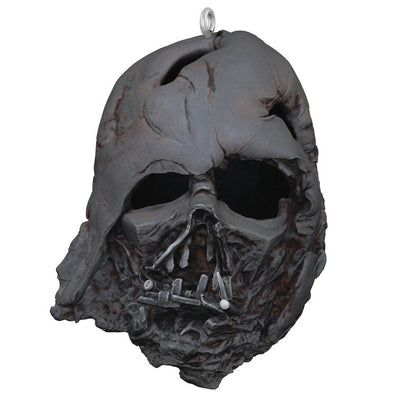 Hallmark Keepsake Darth Vader pyre helmet ornament, melted black mask from Star Wars: The Force Awakens, 10th Anniversary edition.