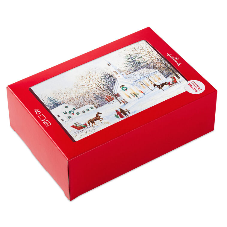 Country Church Pure Joy Boxed Christmas Cards, Pack of 40
