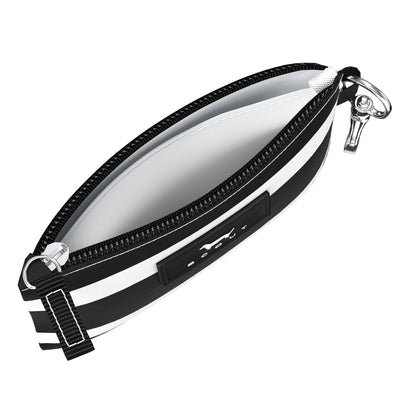 Late Bloomer IDKase card holder with key clasp, clear ID window, and slim design in water-resistant coated cotton.