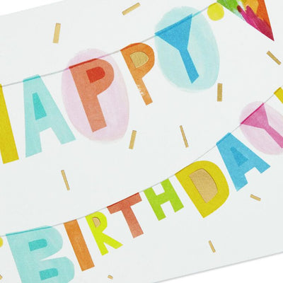 Assorted whimsical note cards with gold foil accents in multiple designs, includes envelopes and reusable caddy.