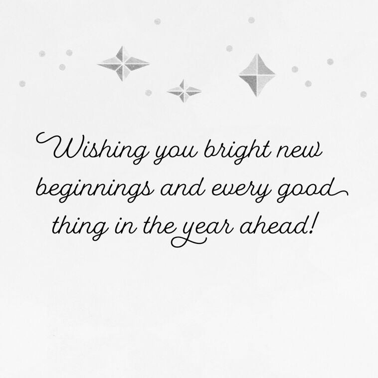 Silver Diamonds Boxed New Year Cards, Pack of 16