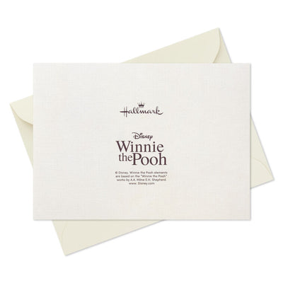 Blank thank-you notes featuring Winnie the Pooh and friends illustration, includes envelopes, linen-textured.