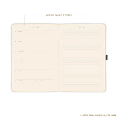 Typographic Pink 6 x 8 18-Month Vegan Leather Planner
