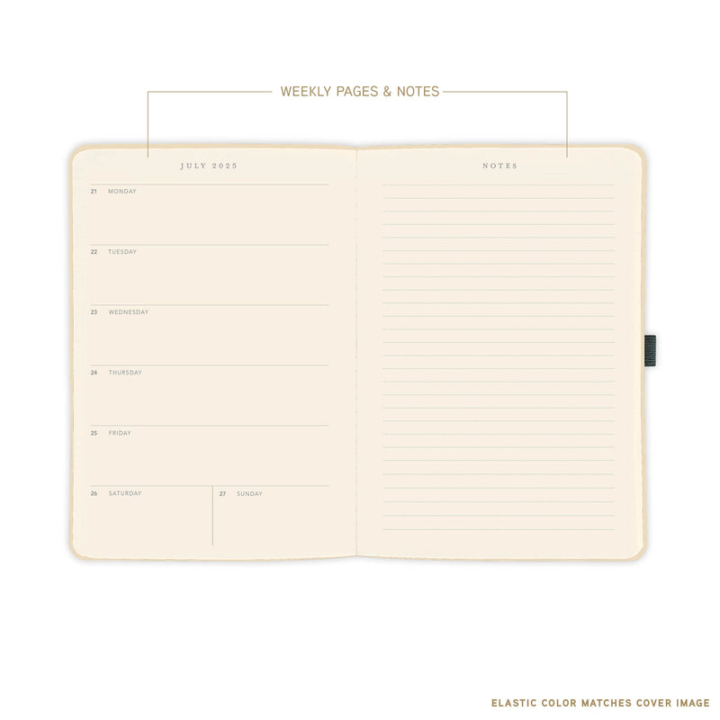Typographic Pink 6 x 8 18-Month Vegan Leather Planner