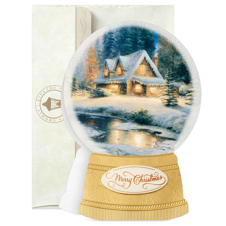 Thomas Kinkade Cottage in Snow Globe Boxed Christmas Cards, Pack of 12