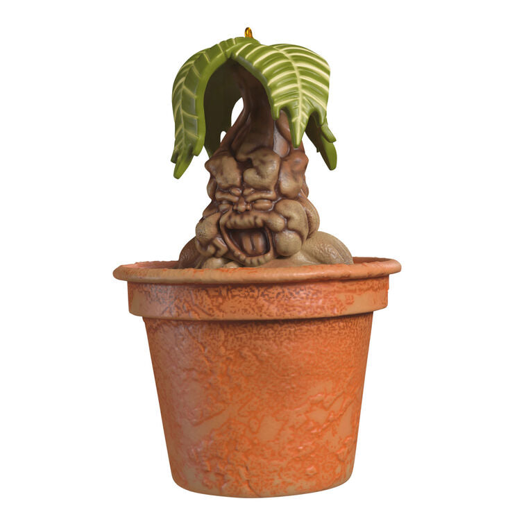 Mandrake ornament, Harry Potter magical plant in terra-cotta pot, sound feature, Hallmark Keepsake, Christmas tree decoration.