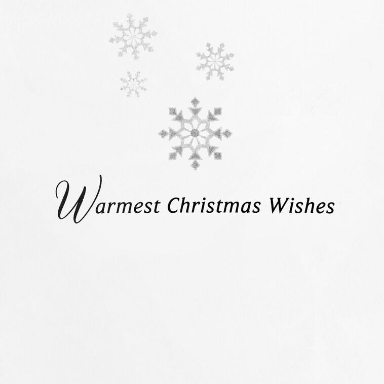 Snowflake Ornaments on Black Boxed Christmas Cards, Pack of 12