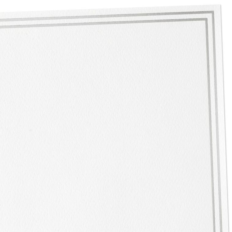 Double Silver Border Stationery Set, Box of 20