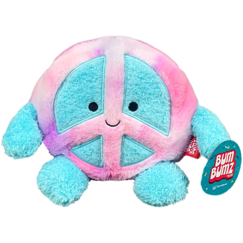 7.5-inch beanbag plush from the Retro Series collection, featuring Megs the Peace Symbol, perfect for sensory and fidget play.
