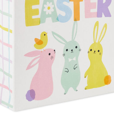 13" Happy Easter With Pastel Bunnies Large Gift Bag by Hallmark