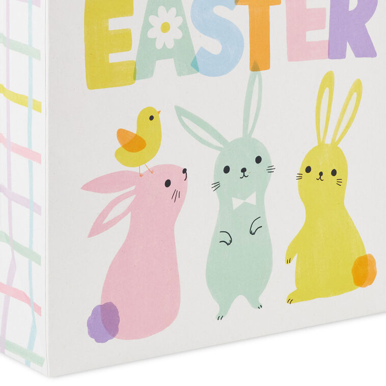 13" Happy Easter With Pastel Bunnies Large Gift Bag by Hallmark