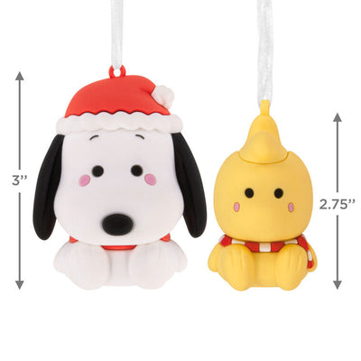 Peanuts® Holiday Snoopy and Woodstock Magnetic Hallmark Ornaments, Set of 2