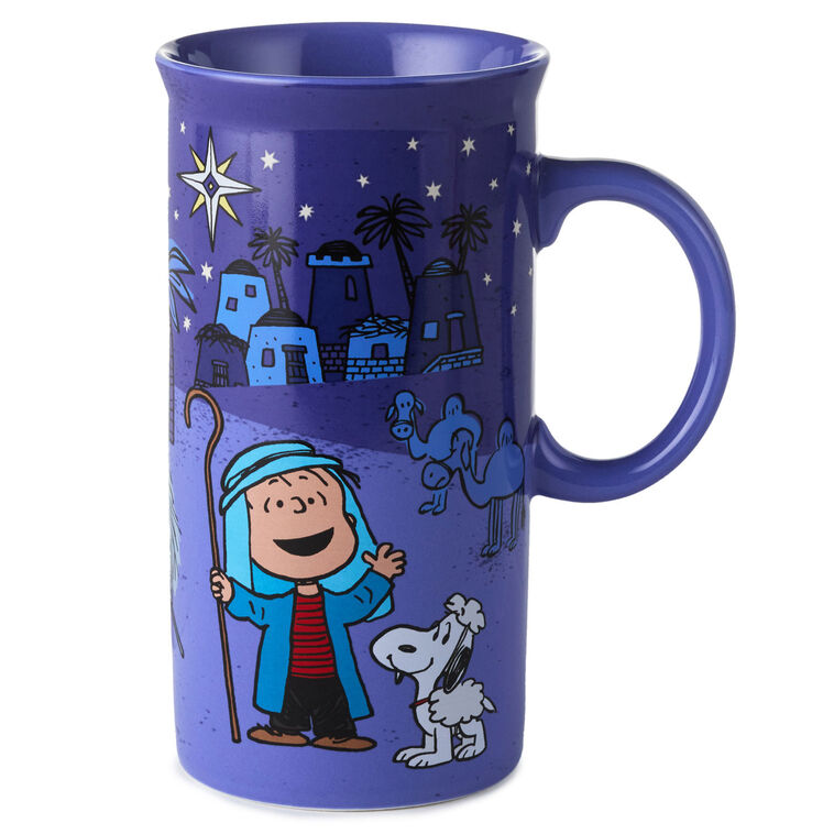 Peanuts Shepherd Linus and Sheep Snoopy Nativity Scene Mug, 17.5 oz