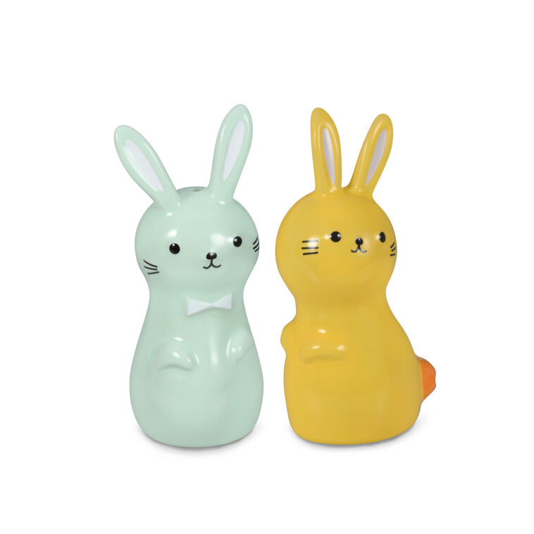 Pastel Bunnies Salt and Pepper Shakers, Set of 2