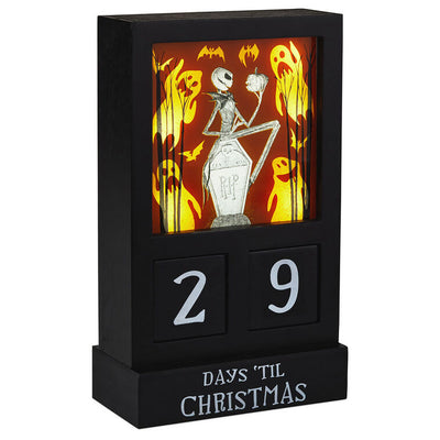 Disney tim burton's the nightmare before christmas 2 sided countdown calendar with light
