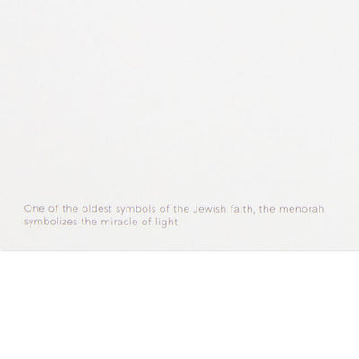 UNICEF Gold Menorah on Blue Boxed Hanukkah Cards, Pack of 12