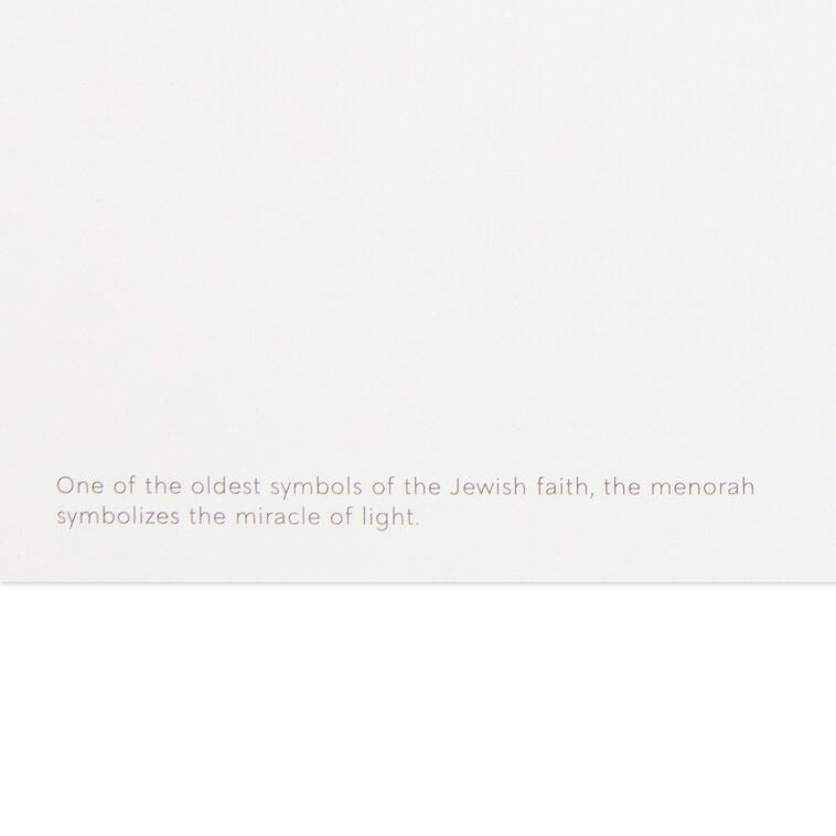 UNICEF Gold Menorah on Blue Boxed Hanukkah Cards, Pack of 12