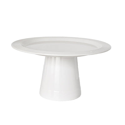 White melamine riser stand, 7 inches high, designed to elevate Nora Fleming  

