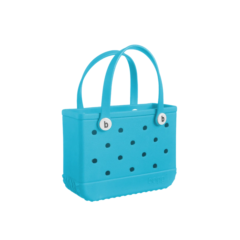 A small Tiffany blue Bitty Bogg Bag with side handles and a durable, waterproof design.
