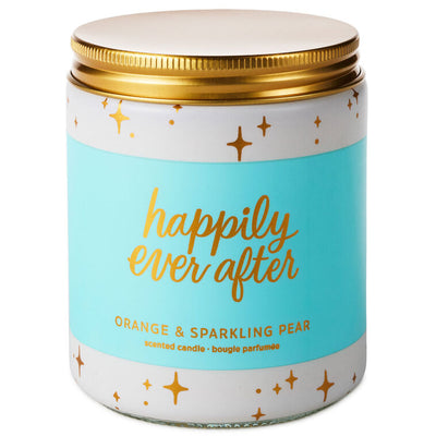 Happily ever after orange and sparkling pear scented jar candle, 7 oz.