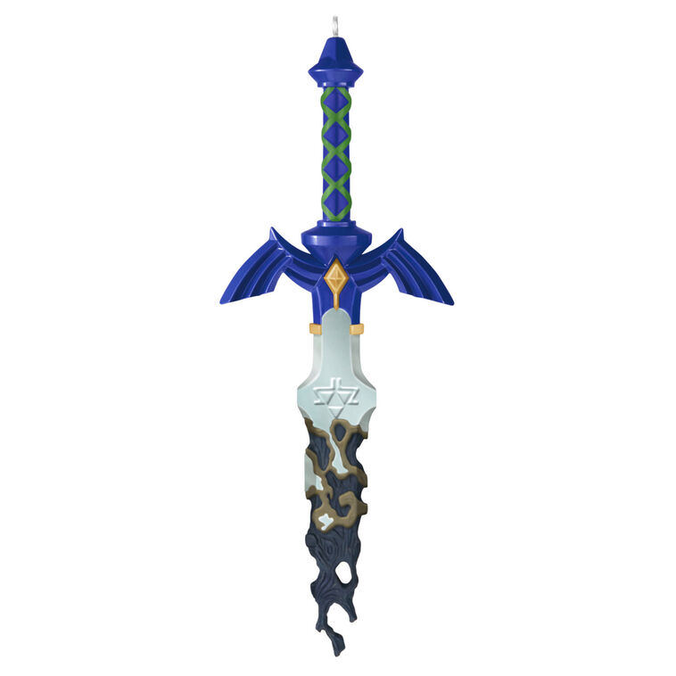 Legend of Zelda Master Sword ornament, metal, decayed design, Tears of the Kingdom, Hallmark Keepsake, video game Christmas decoration.