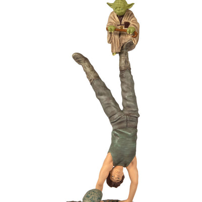 Yoda and Luke ornament, Empire Strikes Back, handstand training scene, Hallmark Keepsake, Star Wars, sound feature, Christmas decoration.