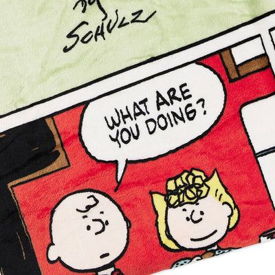 Peanuts Christmas Comic Strip Throw Blanket, 50x60