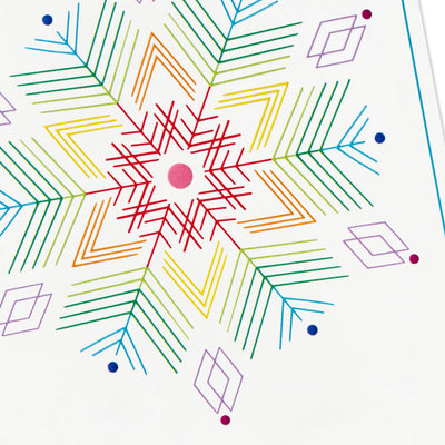 UNICEF Rainbow Snowflake Boxed Holiday Cards, Pack of 20