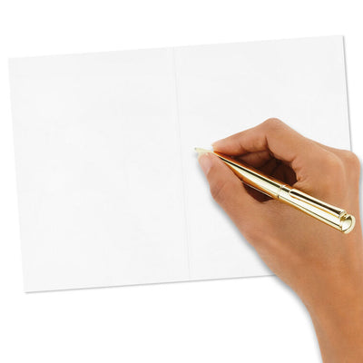 Set of 5 Hallmark mini blank cards featuring “You Are the Best” in colorful, wavy script on light pink with gold foil accents and bright envelopes.
