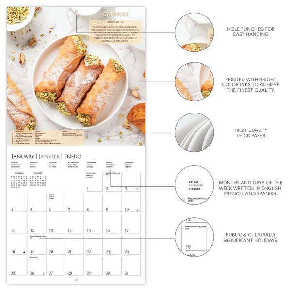 Foodie Adventures 12 x 12 Wall Calendar