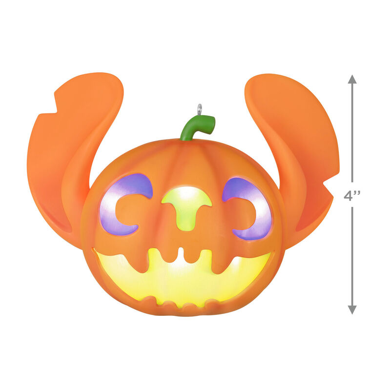 Light-up Halloween ornament of Stitch-shaped jack-o&