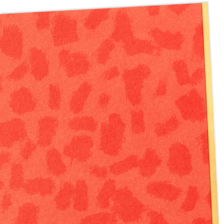 Set of 5 Hallmark mini blank cards featuring orange animal print design with gold foil accents and matching envelopes.
