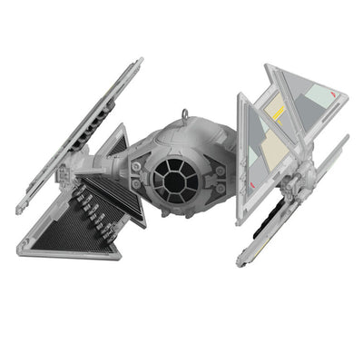 Mini TIE Avenger ornament, gray Galactic Empire starfighter from Star Wars Andor, Hallmark Keepsake collectible Christmas ship
