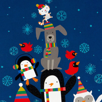 UNICEF Cute Critter Pyramid Boxed Christmas Cards, Pack of 12