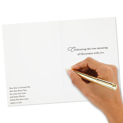 Baby Jesus in the Manger Religious Boxed Christmas Cards, Pack of 16