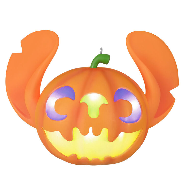 Light-up Halloween ornament of Stitch-shaped jack-o&