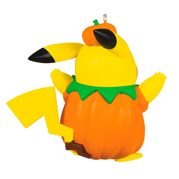 Halloween Pikachu ornament in jack-o&
