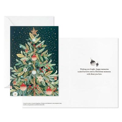 UNICEF Spruce Tree on Black Boxed Christmas Cards, Pack of 20