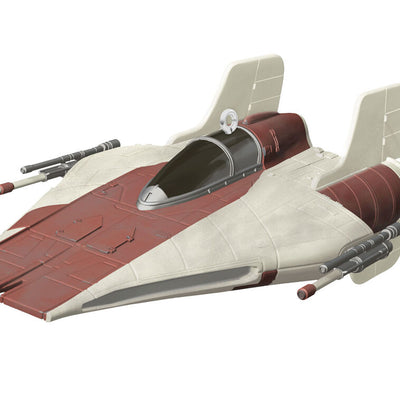 A-Wing starfighter ornament with red and white wedge-shaped design from Star Wars: Return of the Jedi.