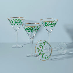 Holiday stemless flute glasses   set of 4