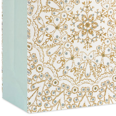 9.6" Snowflake Mandala Medium Holiday Gift Bag
