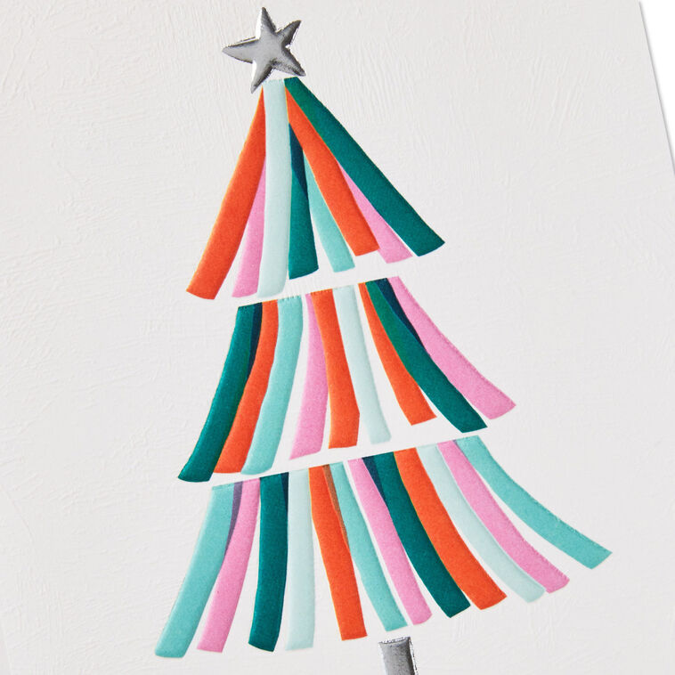 UNICEF Bright and Colorful Tree Boxed Christmas Cards, Pack of 12