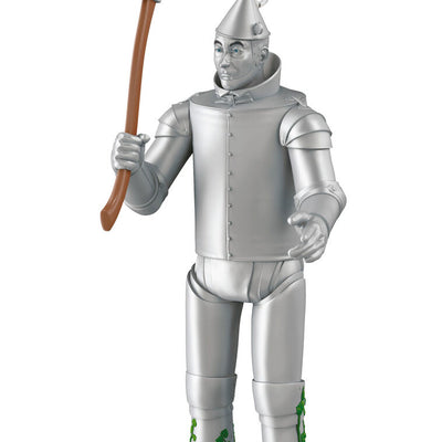 Tin Man ornament, Wizard of Oz character holding ax, silver costume, Hallmark Keepsake, Christmas tree decoration, classic movie collectible.