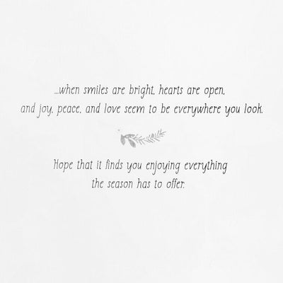 Garlands on Blue Boxed Christmas Cards, Pack of 16