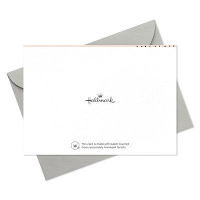 Thank-you cards with palm fronds and dragonfly on a blush and ivory background with soft matte finish