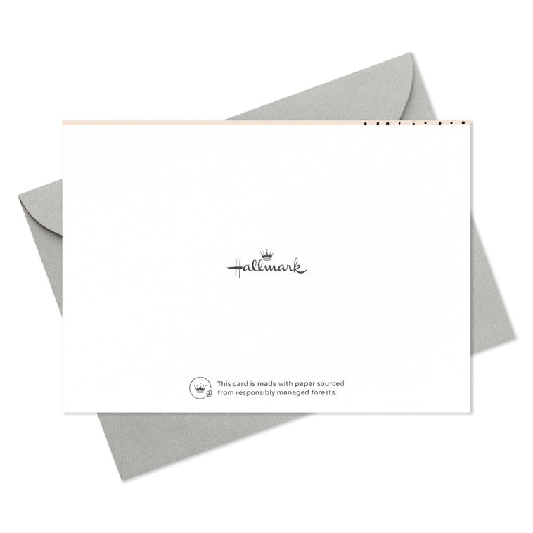 Thank-you cards with palm fronds and dragonfly on a blush and ivory background with soft matte finish