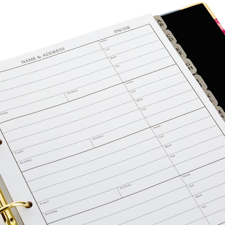 Pink Peonies on Gray Address Book